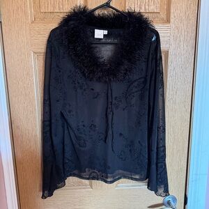 Y2K 90s Sparkly Mesh Top